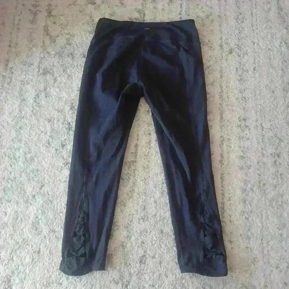 Athleta Womens Black Mid-rise Ruched Cropped Leggings S - Picture 3 of 11